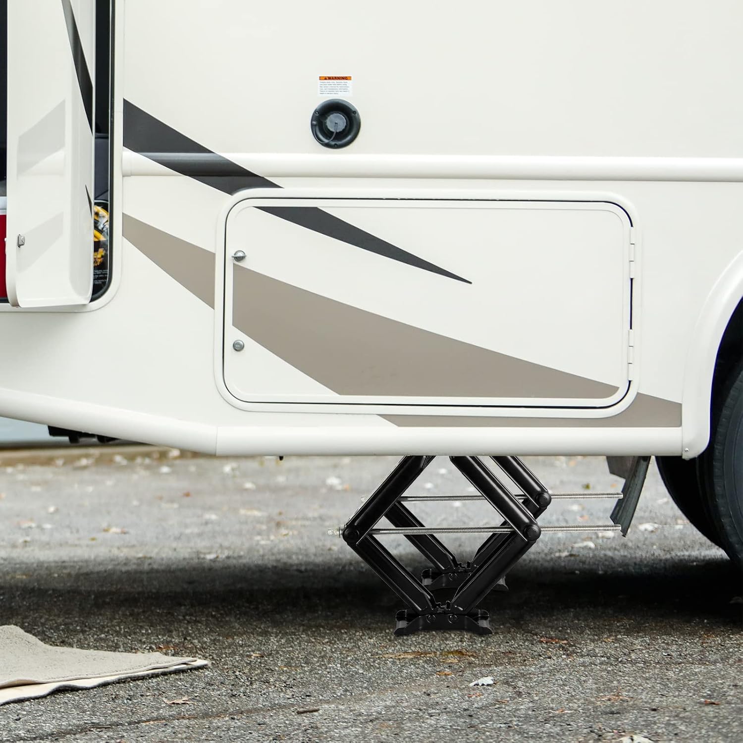 Weize Camper RV Trailer Stabilizer Leveling Scissor Jacks with Handle -24"- 6500lbs - Set of 2