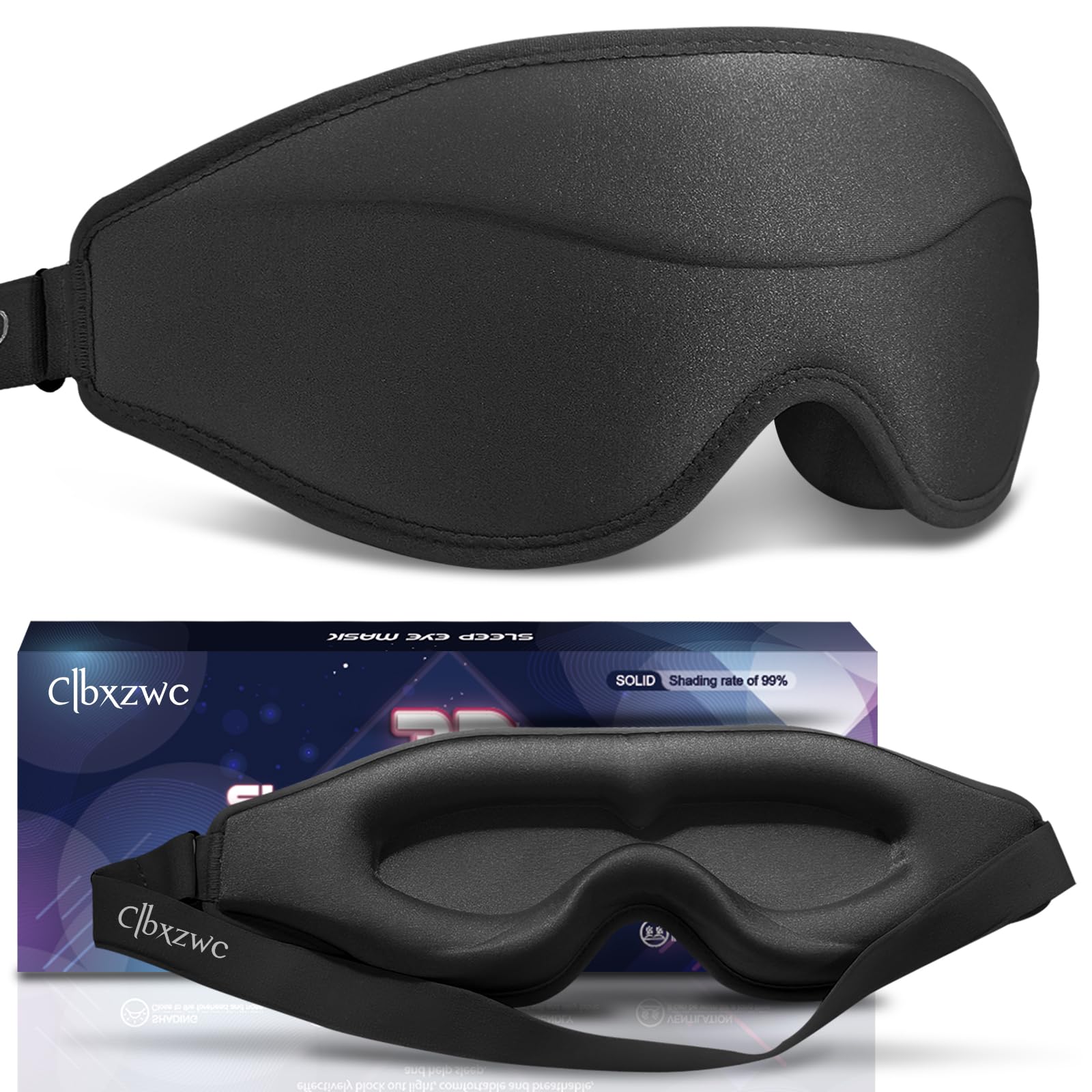 3D-Augenmaske zum Schlafen, ultra-zart, weich, hautfreundlich, 100 % Verdunkelung, Schlafmaske für Schlaf, Wimpernverlängerung, Schlafmaske