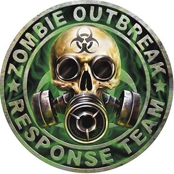Zombie Outbreak Team Logo Bumper Sticker Decal Laptop Sticker Decal Round Vinyl - Made in USA 3.25 in. Round