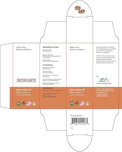 Miniatura 9 de Aceite esencial orgánico de grado alimenticio USDA de anís estrellado 100% puro y natural sin diluir Aromaterapia prémium para baños difusores y