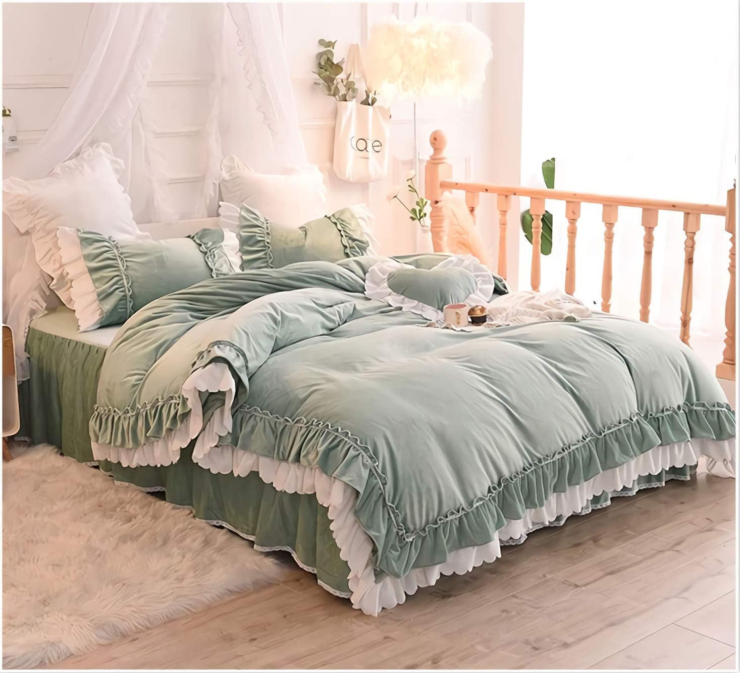 I1-4 寝具カバーセット掛け布団カバーベッドスカ 寝具カバー ベッド用品布団カバー 枕カバー シーツ3-4点セット (クイーン,