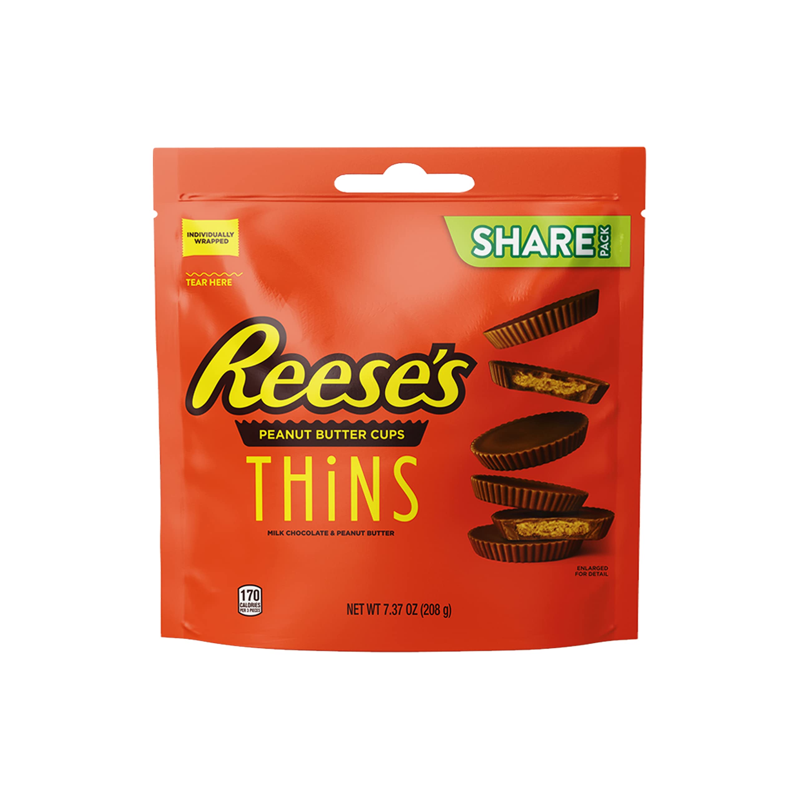 Buy reese s thins milk chocolate and peanut butter cups 208 g online
