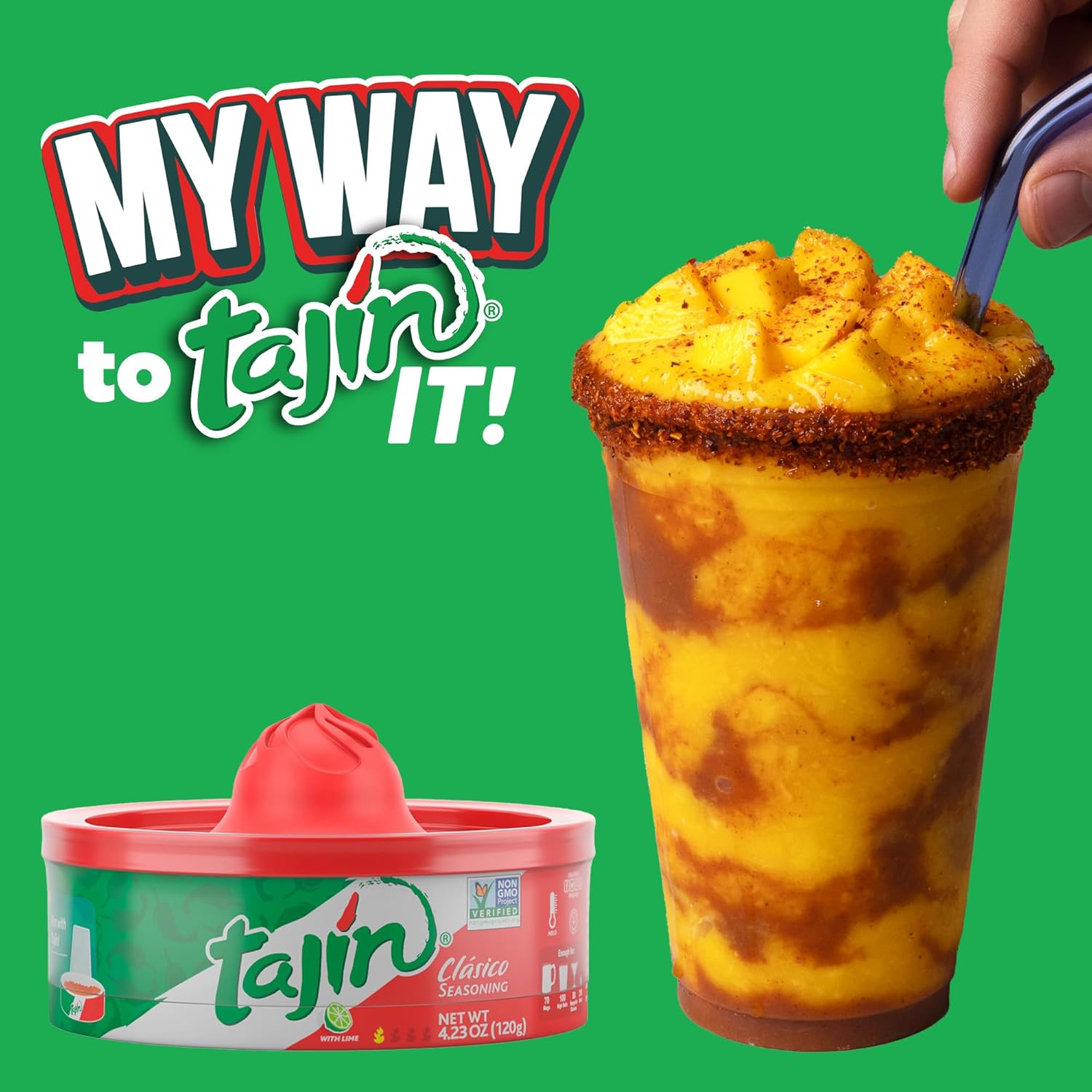 Tajin Clásico Chile Lime Seasoning Rimmer 4.23 oz (Pack of 12)
