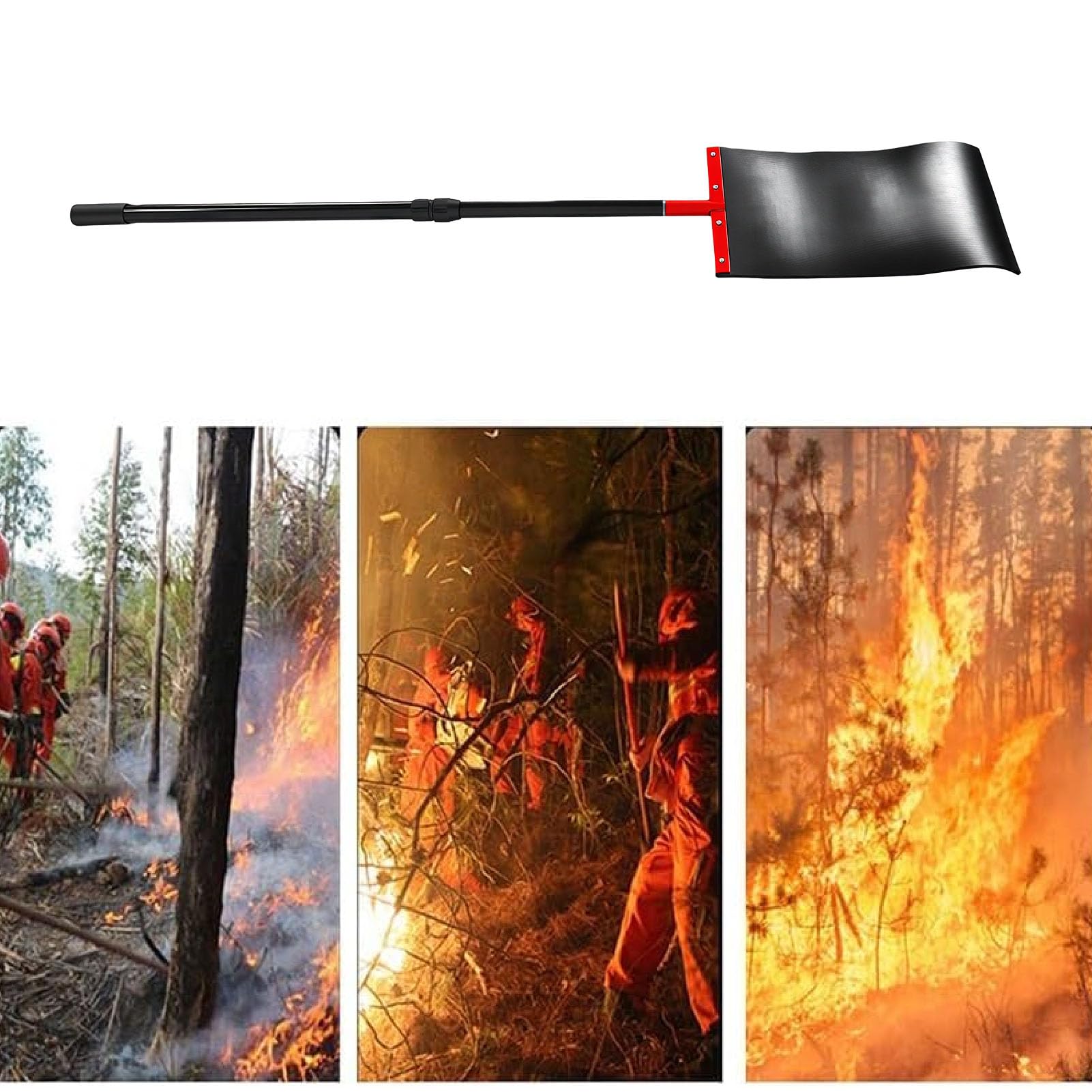 Generic Cabezal de Goma Telescópico Duradero para Lucha contra Incendios, Herramienta Compacta de 1,3 Metros para una Extinción Eficiente de Incendios Forestales
