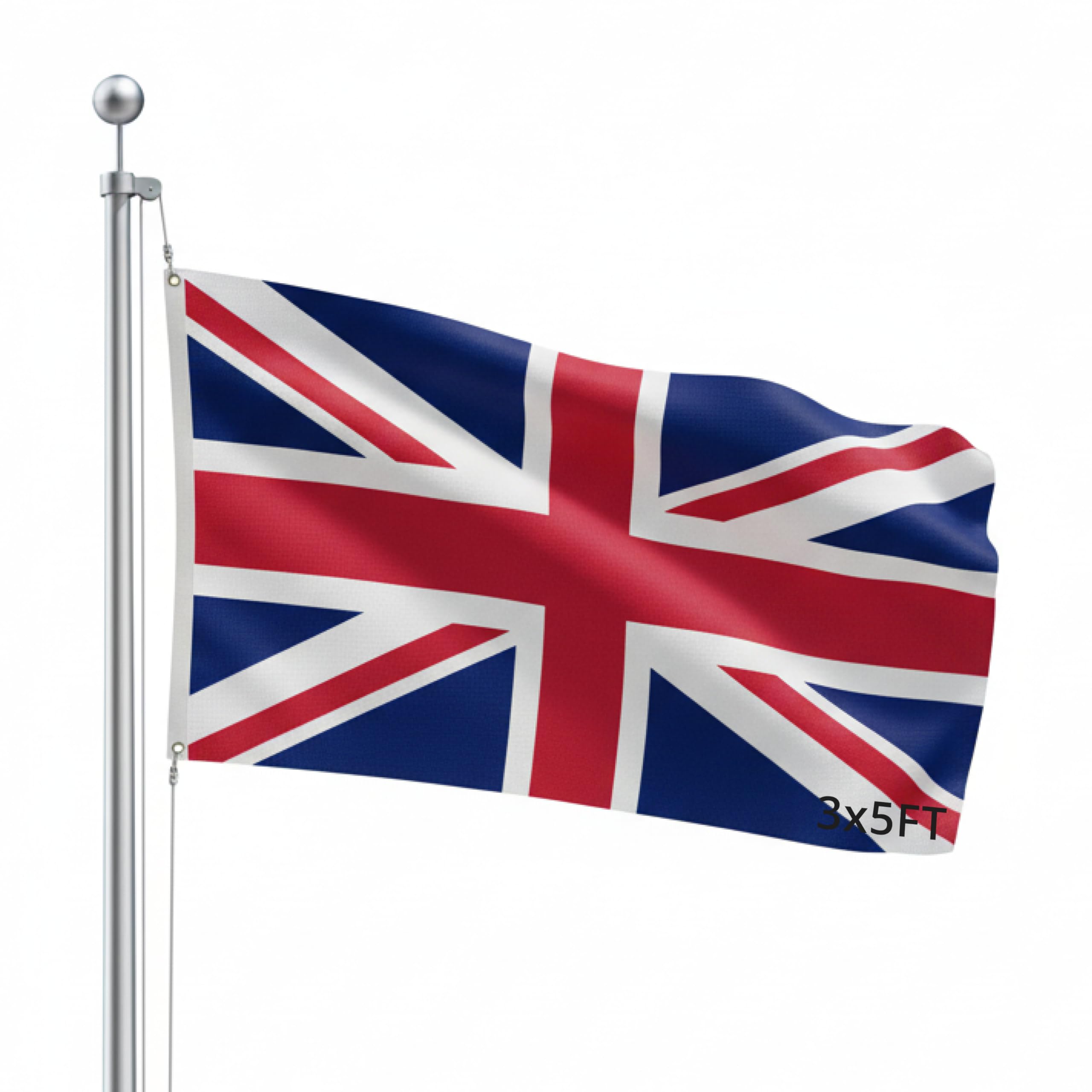 Drapeau Angleterre pour jardin et événements sportifs extérieurs 3x5'