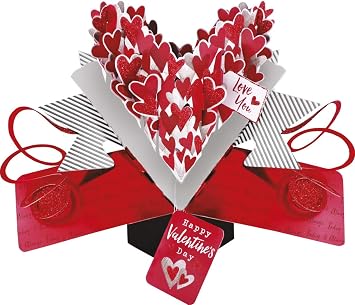 3D Pop Up Greeting Card by Second Nature - MINI HEARTS