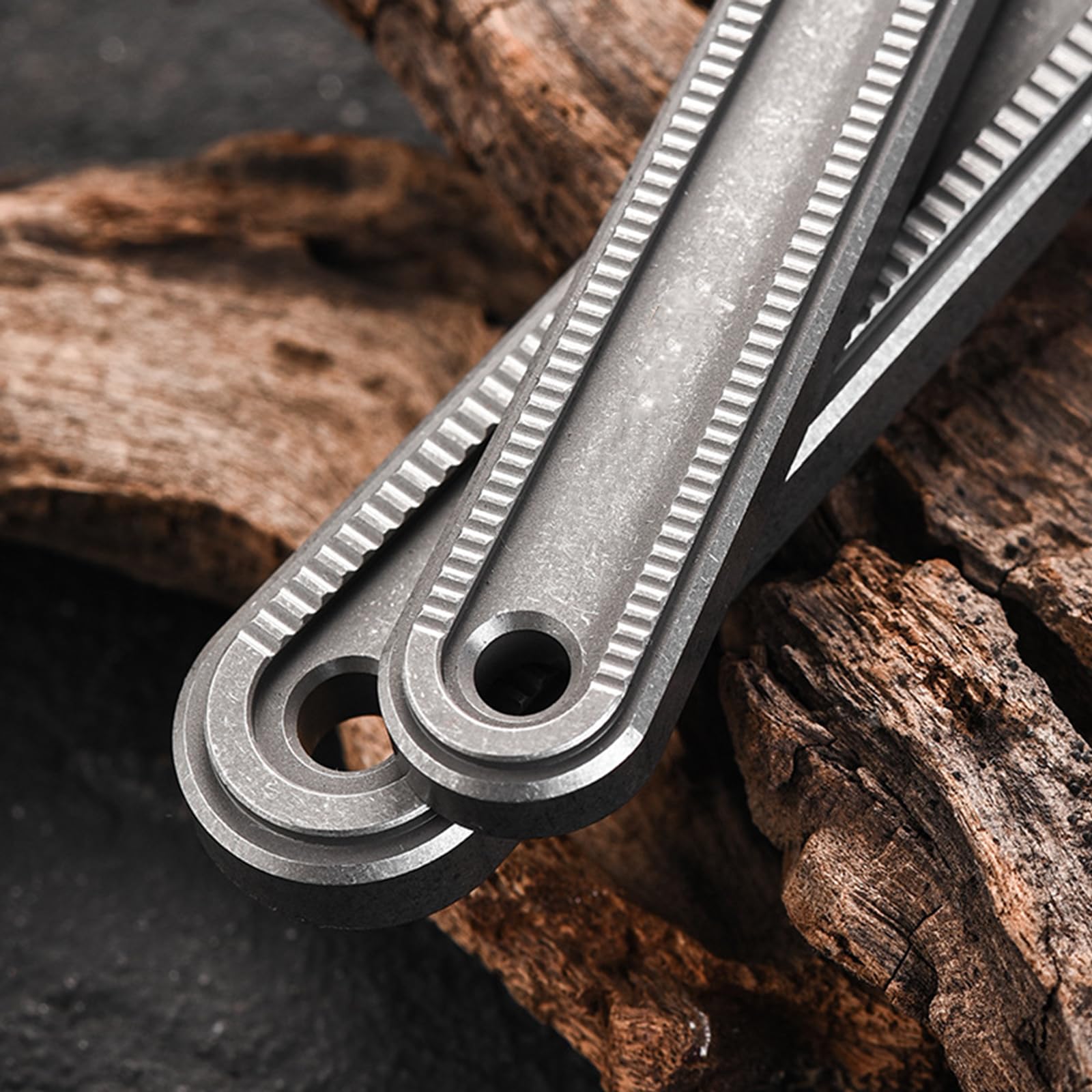 Hamans Stemmeisen aus Titan, Hebeleisen, Multi-Tool, 12,9 cm, Titan-Paket-/Dosenöffner für den täglichen Gebrauch, tragbar, leicht, Stonewash