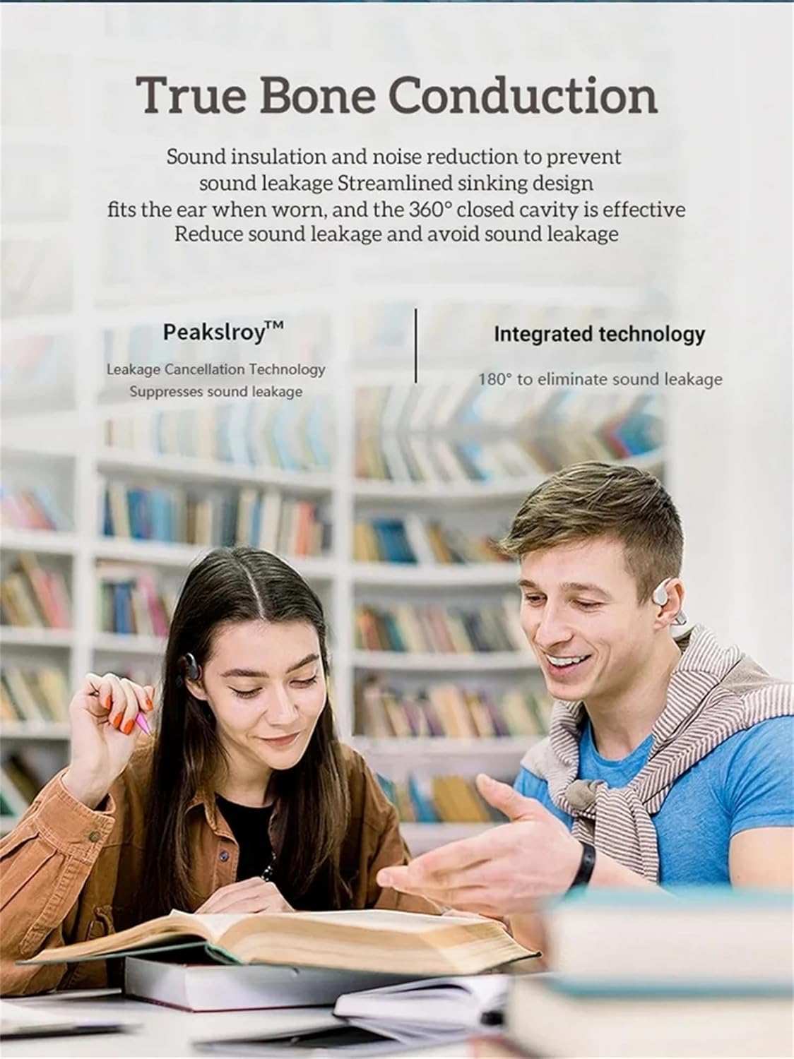 People wearing bone conduction headphones