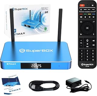 Super S7 Max Box, with Voice Remote, HDMI Cable, Power Cord, and User Manual, 2026 Version