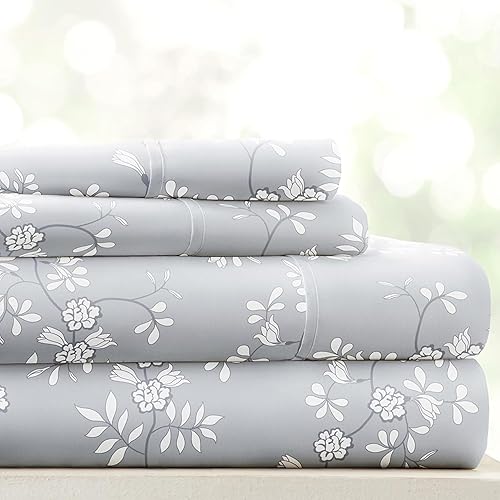 Vista 52 de Linen Market Juego de sábanas tamaño matrimonial de microfibra cepillada, 4 piezas, certificado Oeko-TEX, ultra suaves y sin arrugas, sábanas