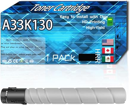 Compatible for Muratec A33K130 Replacement Toner Cartridge Used with MFX-C2280 MFX-C2880 MFX-C3680 Printers, High Production Multiple Options 1 Pack Black