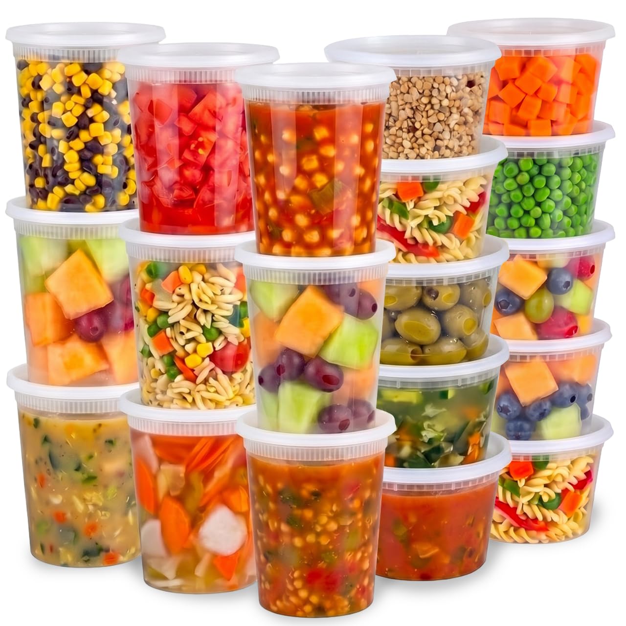 JoyServe 16 Sets Deli Containers (16oz & 32oz)