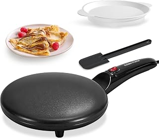 Electric Crepe Maker,8" Nonstick Pan With Spreader And Dipping Tray