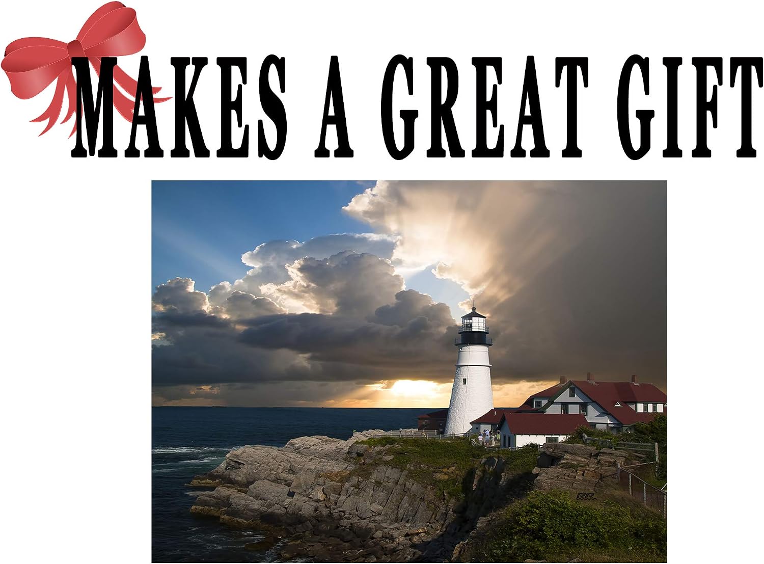Rogue River Tactical Ocean Beach Lighthouse Kitchen Glass Cutting Board Barn Decorative Gift Light House Design