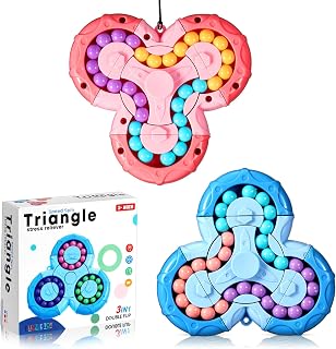 2 Pieces Fidget Toys Puzzles for Adults Autism Sensory Toys Decompression Toys Rotating Cube Spinner Puzzle Games Learning and Education Toys for Teens and Adults Stress Anxiety Relief