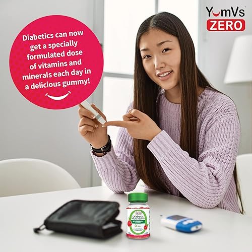 Miniatura 5 de YumVs - Gomitas multivitamínicas para diabéticos  Suplemento para diabetes sin azúcar vitaminas para mujeres y hombres  Cromo, tiamina y magnesio
