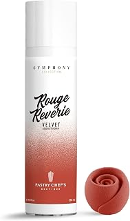 Pastry Chef's Boutique Symphony Collection Velvet Texture Effect Cocoa Butter Color Spray for Pastry and Cake - 8.4 Oz. (Rouge Reverie, 8.45)