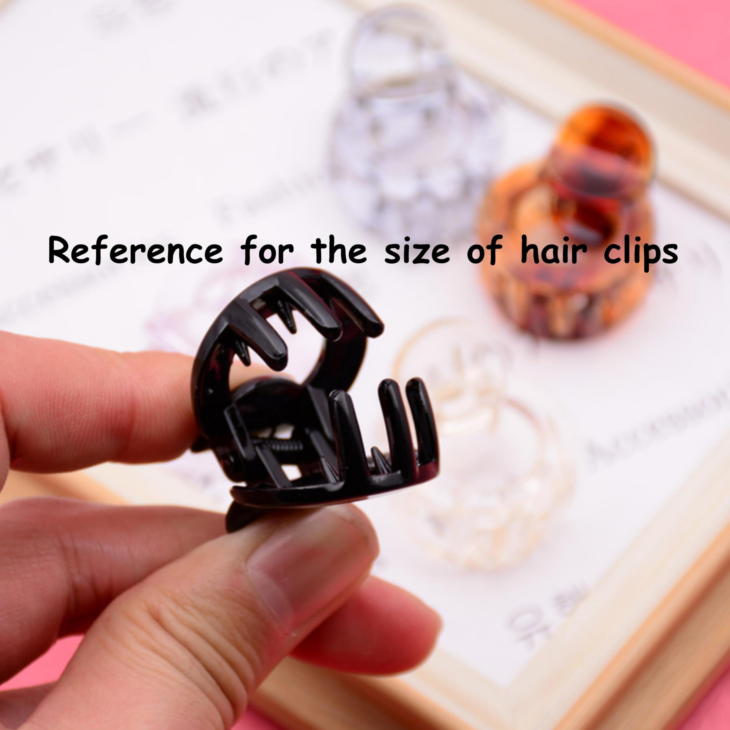 Diva Open Round Elegant & Premium Hair Claw Clip, Black - Image 2