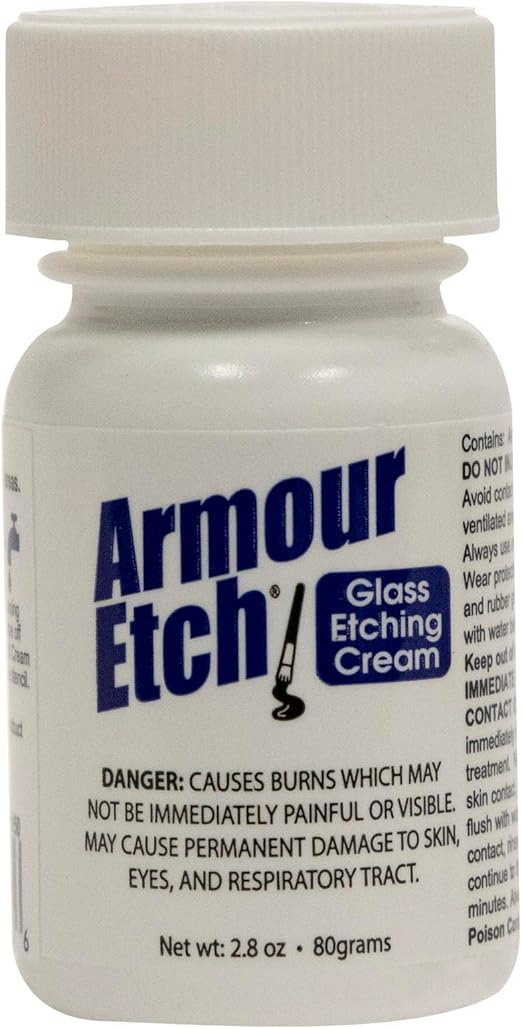 Amazon.com: Armour Etch Glass Etching Cream - Create Stunning Designs ...