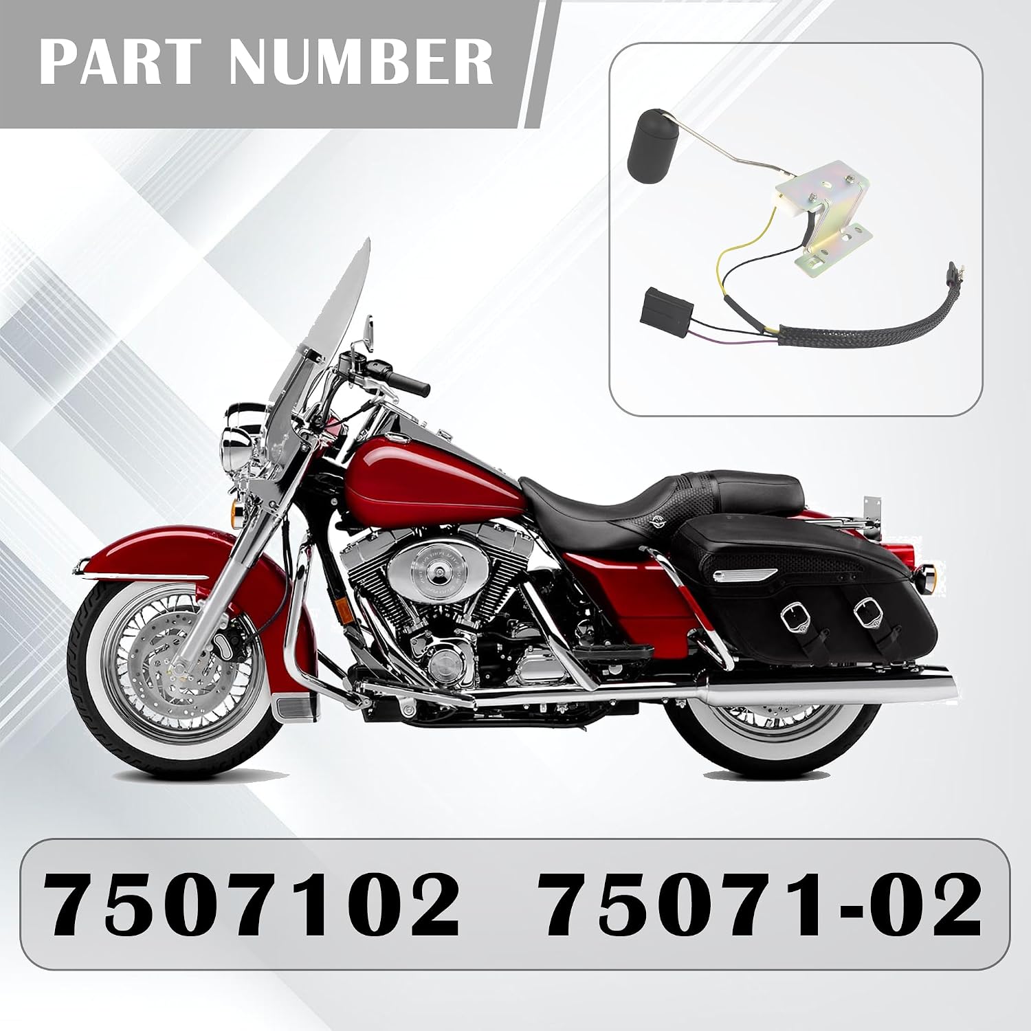 Gas Tank Fuel Level Sending Unit fit for Harley Davidson FLHTCUI FLHTCI FLTRI FLHTPI FLHT FLHTC FLTR FLHTI FLHTCSE FLHTCSE2 75071-02