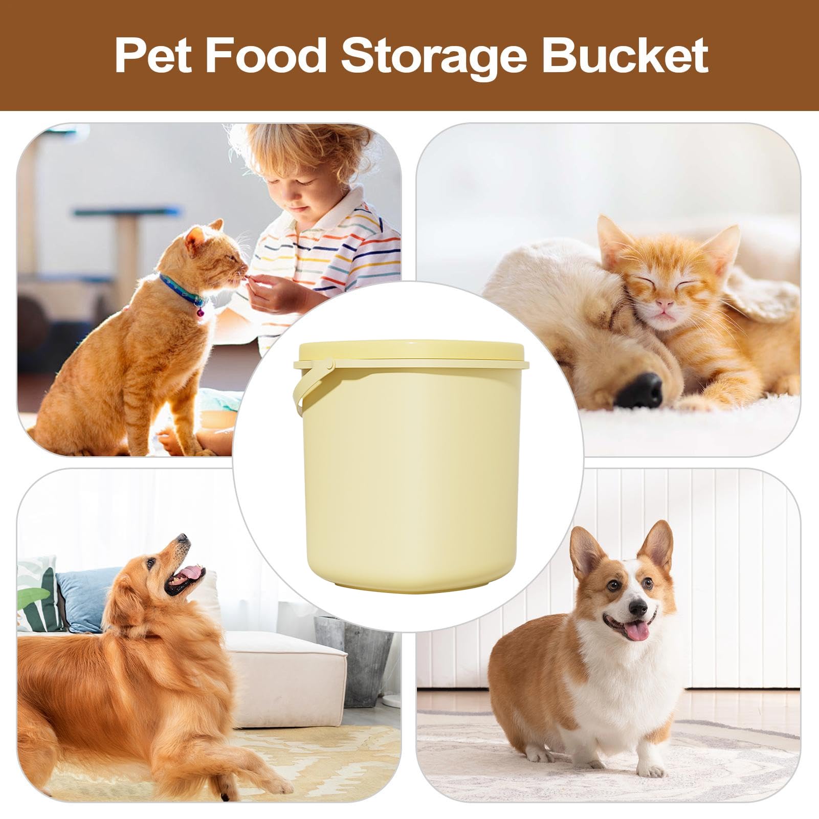 Contenitore Ermetico Per Cibo Animali Dispenser Snack Sottovuoto | Contenitore per Cibo per Cani Gatti Cani Topi Cucina Dispensa Riso Farina Cereali