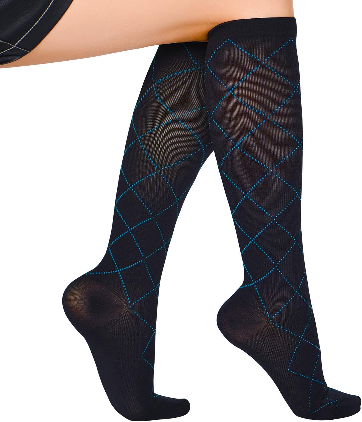 Lavencious Compression Socks 6 Pairs 8-15mmHg for Women Shoe Size 6-10, Sock Size 9-11, 6 Pairs