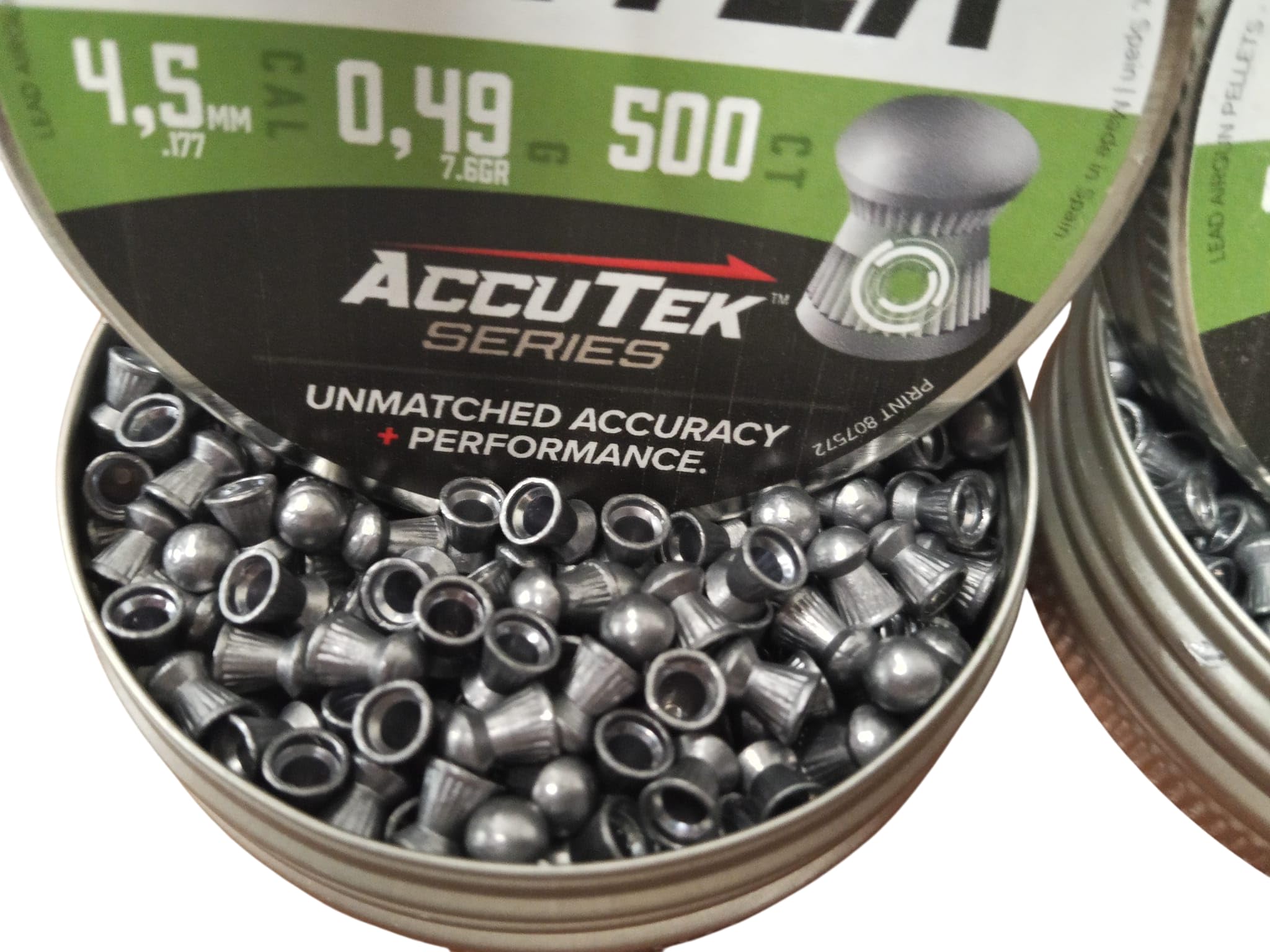 ACCUTEK Hunter - Confezione da 2 perni da 4,5 mm per aria compressa, 1000 pezzi in totale, punta a cupola ad alta precisione, moschettoni e pistole ad aria, uso sportivo e ricreativo