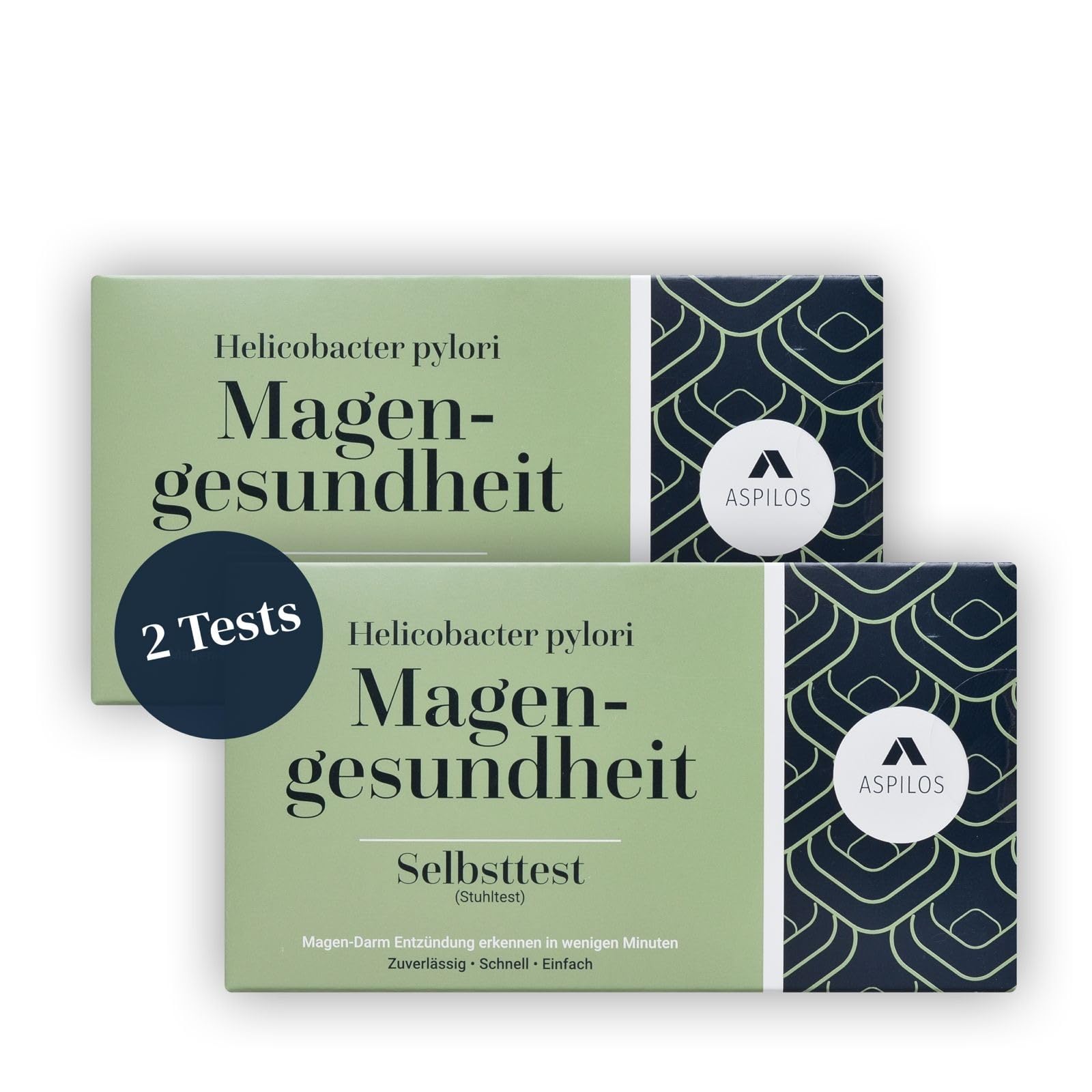 ASPILOS Magengesundheit Selbsttest - Helicobacter Pylori Schnelltest für Zuhause - Zuverlässig & Präzise - Medizinische Tests mit Labor-Qualität