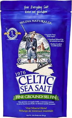 Celtic Sea Salt Fine Ground, Unrefined Mineral Salt for Cooking, 1 lb