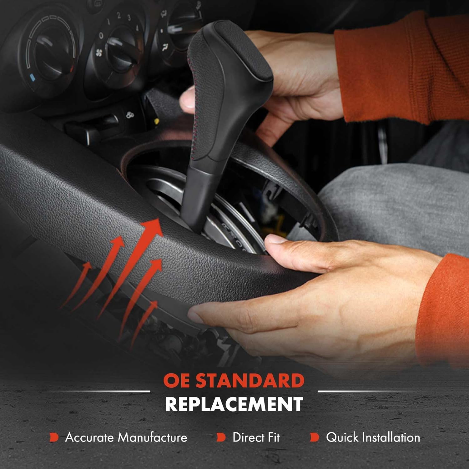 A-Premium Black Automatic Shift Knob Shift Handle Assembly Compatible with Toyota 4Runner 2012-2022, Tundra 2014-2021, Replace# PTR57-34141-02, PTR573414102