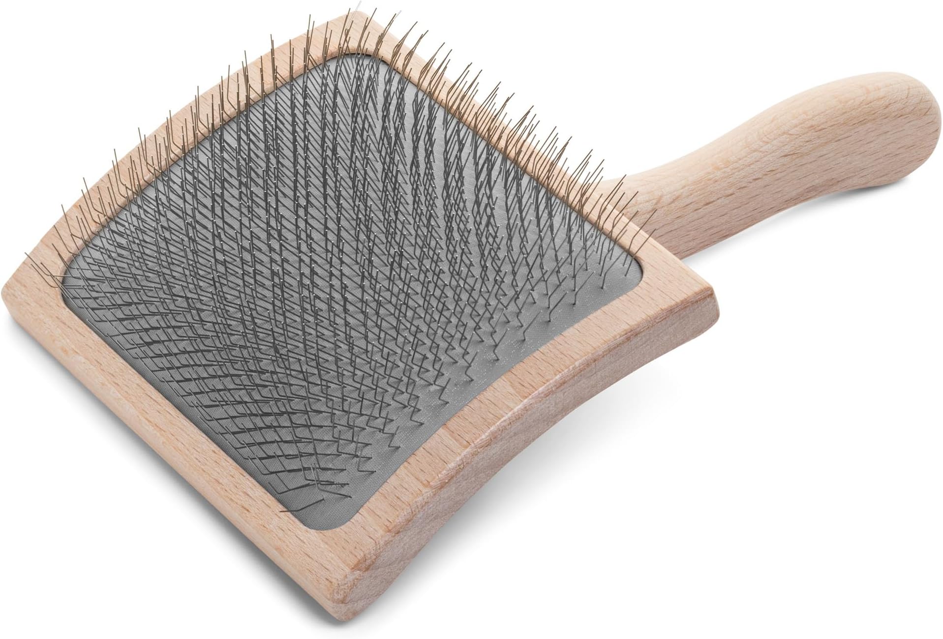 Dog Brush, Mark VII Slicker Brush, Groom Like a Professional, Stainless Steel Pins, Lightweight Beech Wood Body, Ground and Polished Tips