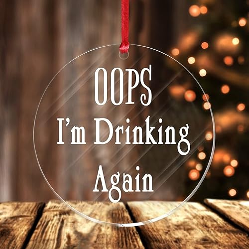 Miniatura 9 de Divertido adorno de acrílico redondo de Navidad recuerdo con cita motivacional Id Shank a Bitch for You Right in The Kidney Scripture versículos de