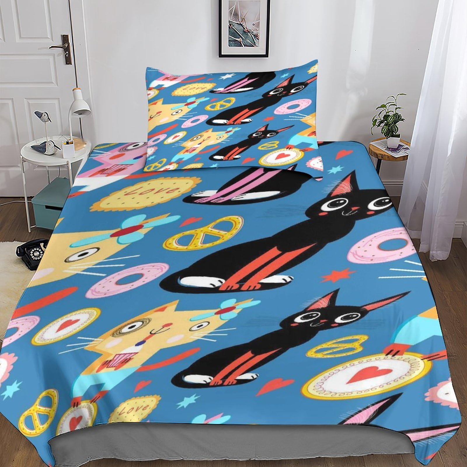 Couette dessin animé confortable pour lit enfant et chambre de fille