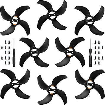 Avata 360 Propellers Blades - 8Pcs Props Quick Replacement Propeller Spare Part 3340S Low Noise Wings for DJI Avata 360 Drones Accessories Black Tips