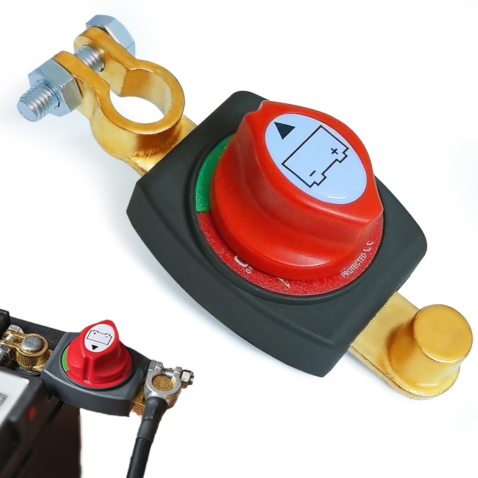 Interruttore Stacca Batteria 1-2-Both-Off, 32V ABS Impermeabile IP66 Per Barca E Camper, 500A Continui
