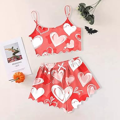 Pyjama Short Femmes Deux Pièces Ensembles Pijama Été Lingerie Sleepwear Classique Adulte Chic Set Pajama Hauts San Manches Shorts Costume Rouge Ensemble Casual Pyjama Femme Ete Grande Taille