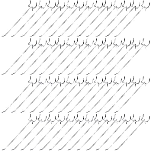Miniatura 14 de Shimeyao 100 ganchos de acero inoxidable para colgar para tablero, ganchos de exhibición de pared a granel para accesorios organizadores de Negro