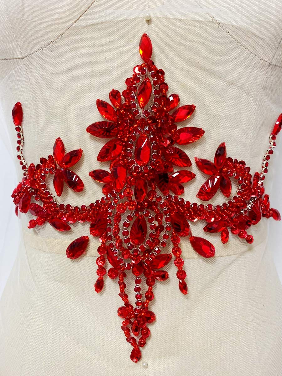 crystal beads for dresses NumberSea Luxury Crystal Beads Boho Wedding Dress