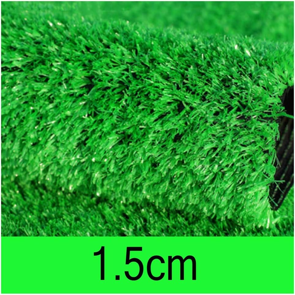 Artificial Grass, 15mm Pile High Green Grass Carpet Comfortable, Soft and Fade-Resistant (2x9m)