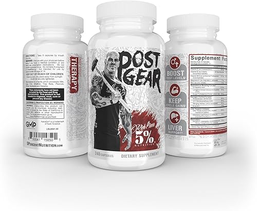 Miniatura 6 de 5% Nutrition Rich Piana Post Gear PCT Support Booster  Bloqueador de estrógeno, inhibidor de la aromatasa  Suplemento de terapia de post ciclo  DAA,