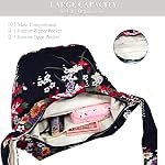 WITERY Sacs à main pour femmes Sacs de corps croisés Large Epaule Shopping Sac Hobo Sac Top Sacs zippés Porte-messenger fait main