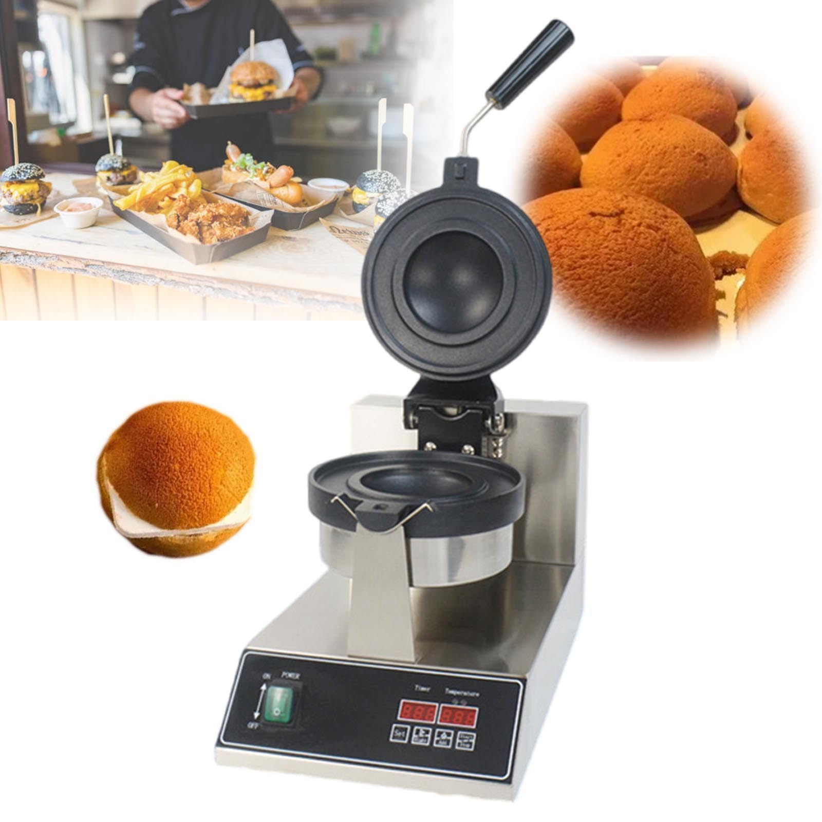 Komercyjna elektryczna gofrownica do burgerów 1300 W, nieprzywierająca gofrownica, regulacja temperatury 50-300°C, dwustronne ogrzewanie, do hamburgerów do lodów