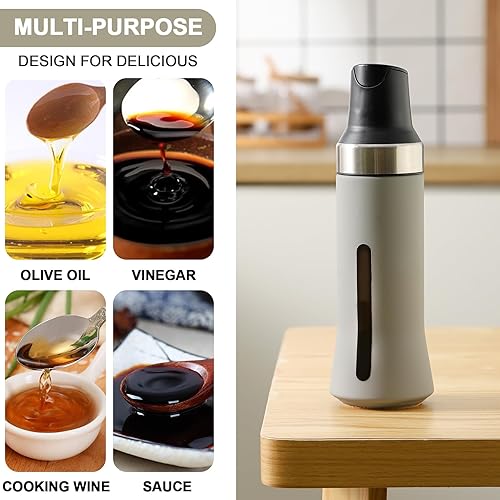 Miniatura 3 de Enra Botella dispensadora de aceite de oliva para vinagre de cocina y aceite de oliva dispensador de botellas de 16.9 fl oz17 oz, botellas de aceite