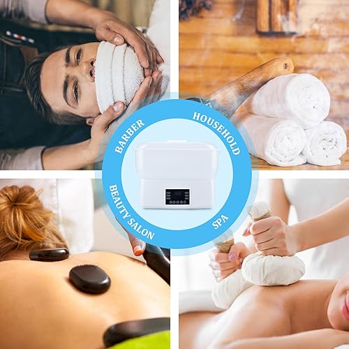 Miniatura 6 de Calentador de toallas para faciales Sangle Sopffy, calentador de toallas calientes de 7.5 L con capacidad para hasta 20 mini toallas, el vaporizador