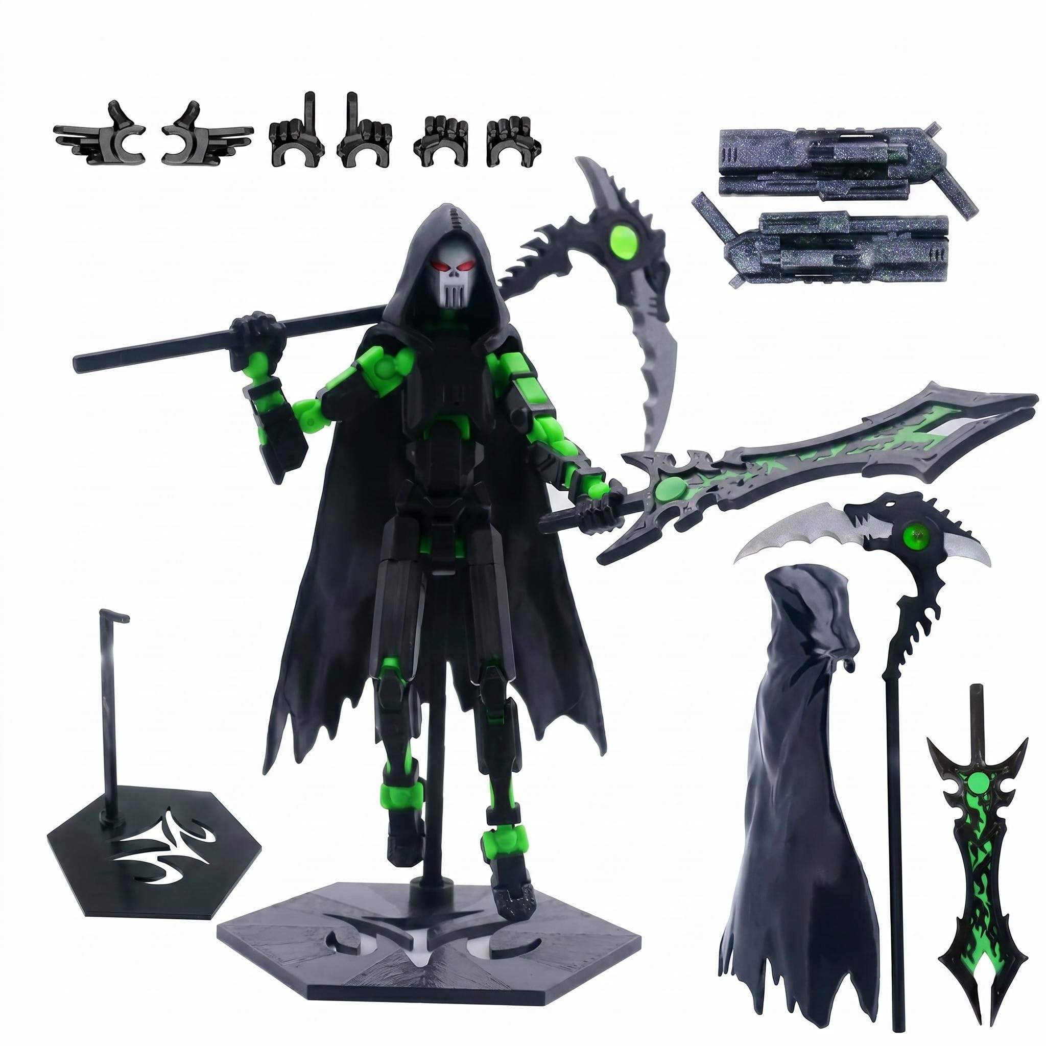DiiWmme T13 Action Figure​,3D Printed Titan 13 Reaper Cloaked​ Multi-Jointed Movable Robot Toy,Assembled Completed Game Character​ Desktop Decoration​ Photography Prop​ for Collectors — image 1