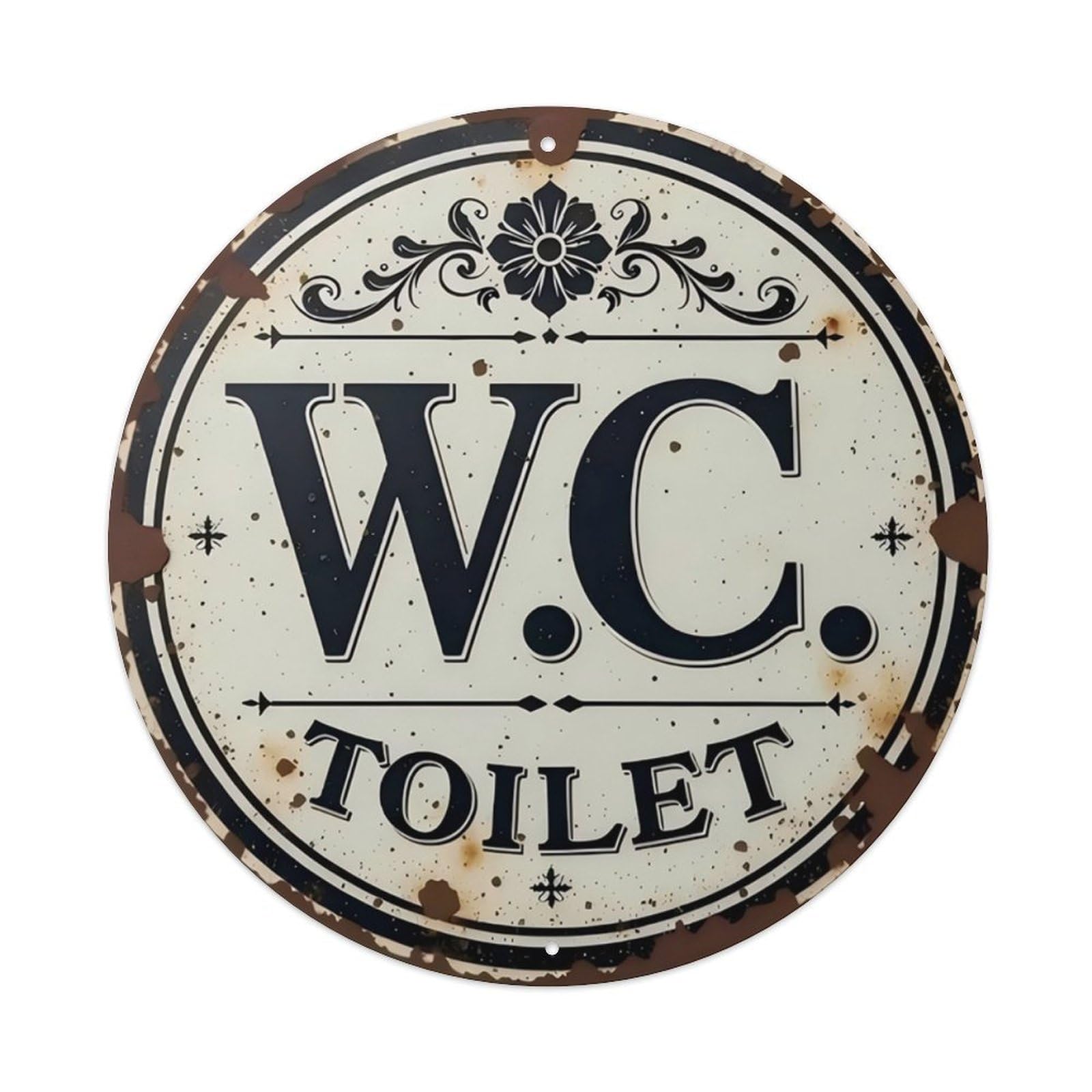 WC Toilet Aluminium Sign 20x20cm