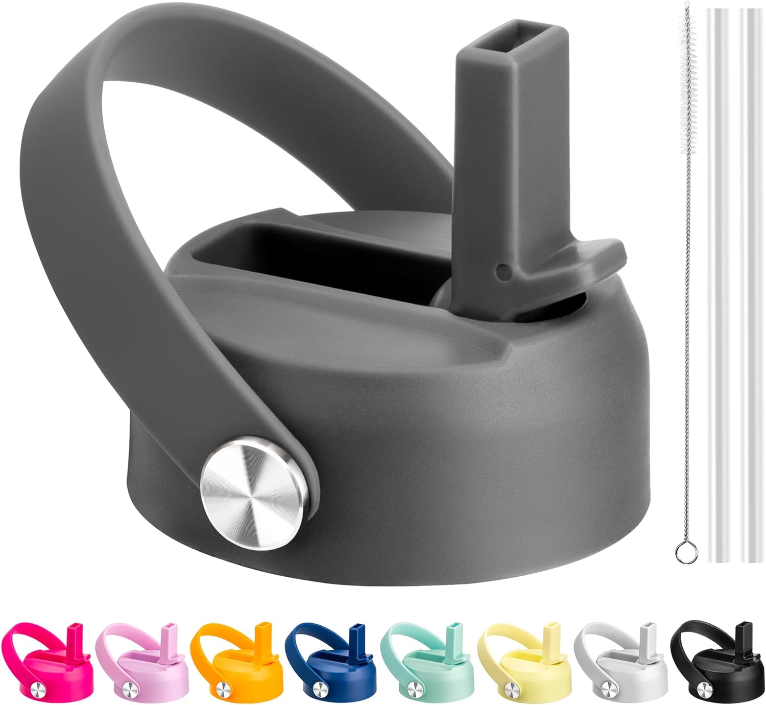 Straw Lid for Hydroflask, Lids with Straw for Hydro Flask 12 16 18 20 32 40 64oz Wide Mouth Water Bottles, Replacement Cap Lid for Hydroflask, BPA Free