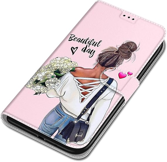 SIENIANLINE Case for iPhone X/iPhone XS Premium PU Leather Flip Wallet Protective Case Mobile Phone Case for iPhone X/iPhone XS Premium Klappbar Ledertasche mit Magnetverschluss Kartenfächern & Standfunktion robuste Schutzhülle für iPhone X / XS