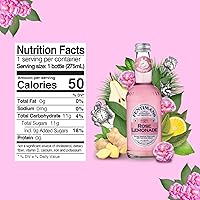 Vista 3 de Fentimans Sparkling Rose Lemonade - Limonada rosa espumosa con ingredientes naturales y extracto de rosa puro, mezclador, refresco artesanal