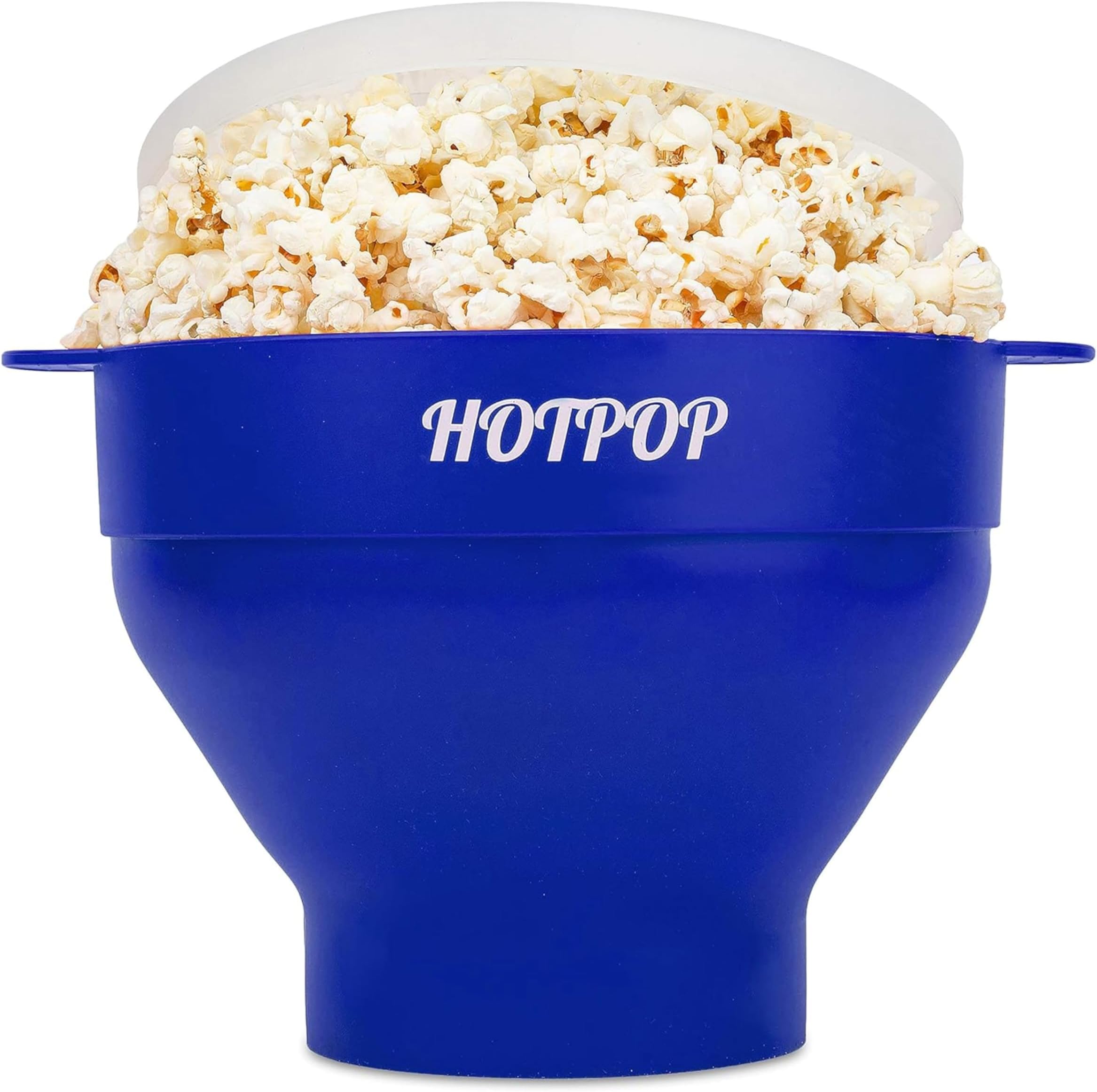 The Original Hotpop Microwave Popcorn Popper, Silicone Popcorn Maker, Collapsible Bowl BPA-Free and Dishwasher Safe- 20 Colors Available (Blue)